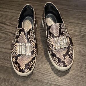 Michael Kors Snakeskin Patterned Loafers with Embellishments